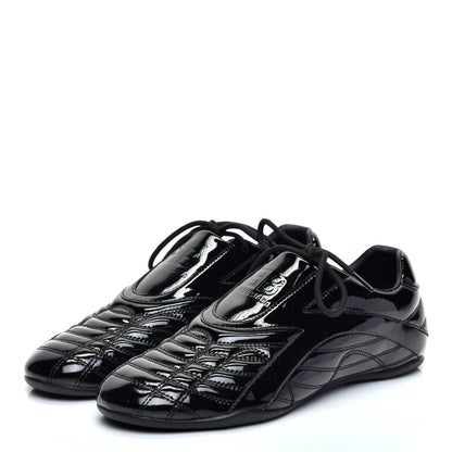 Balenciaga Patent Polyurethane Womens Zen Sneakers 40 Black 3 of 9