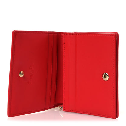 Christian Dior Lambskin Cannage Mini Lady Dior Wallet Red 5 of 8
