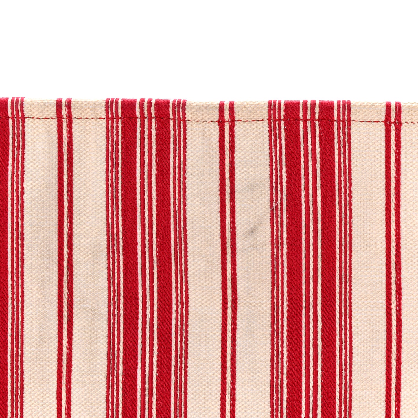 Canvas Embroidered Mykonos Large Striped Book Tote Red