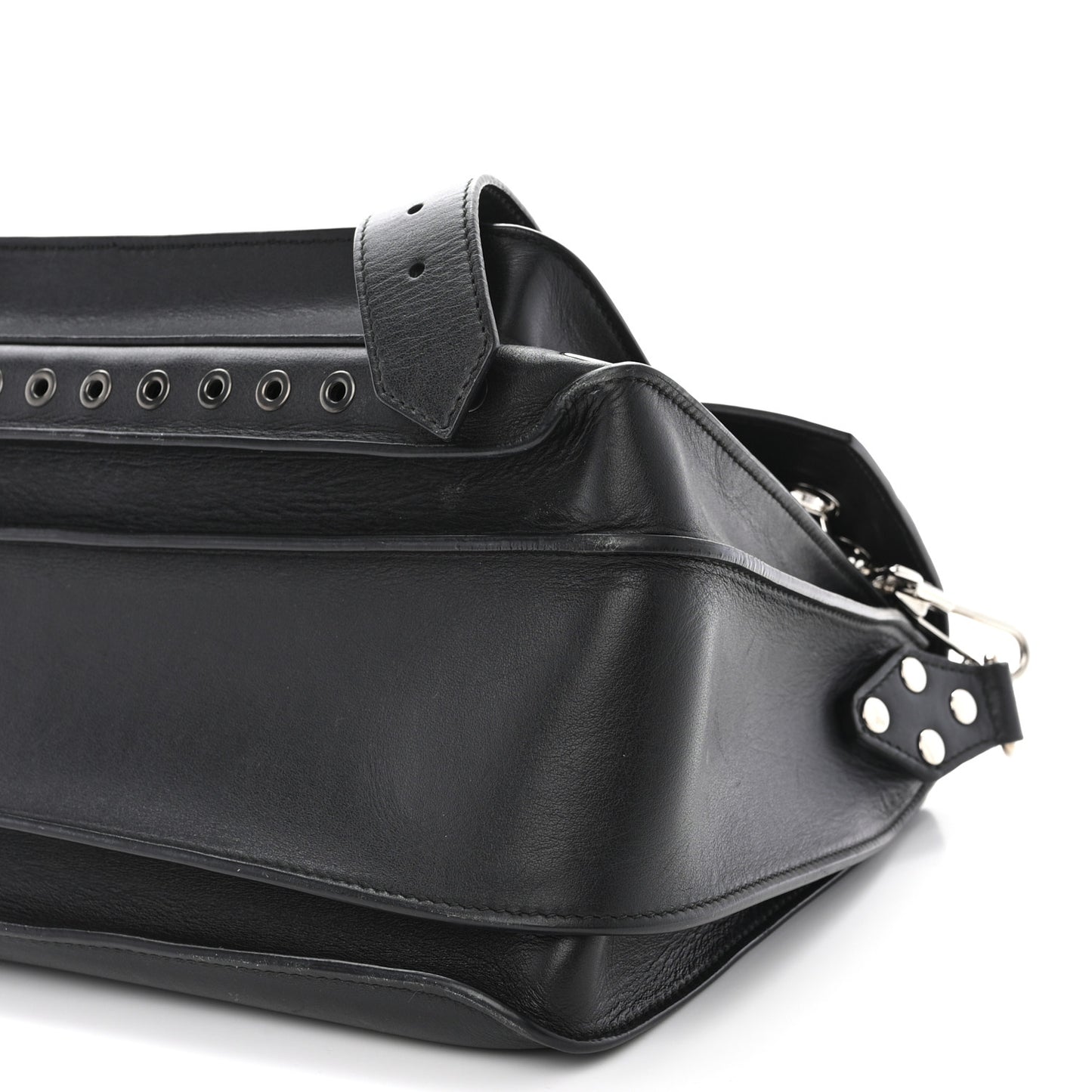 Lambskin Grommets Medium PS1 Satchel Black