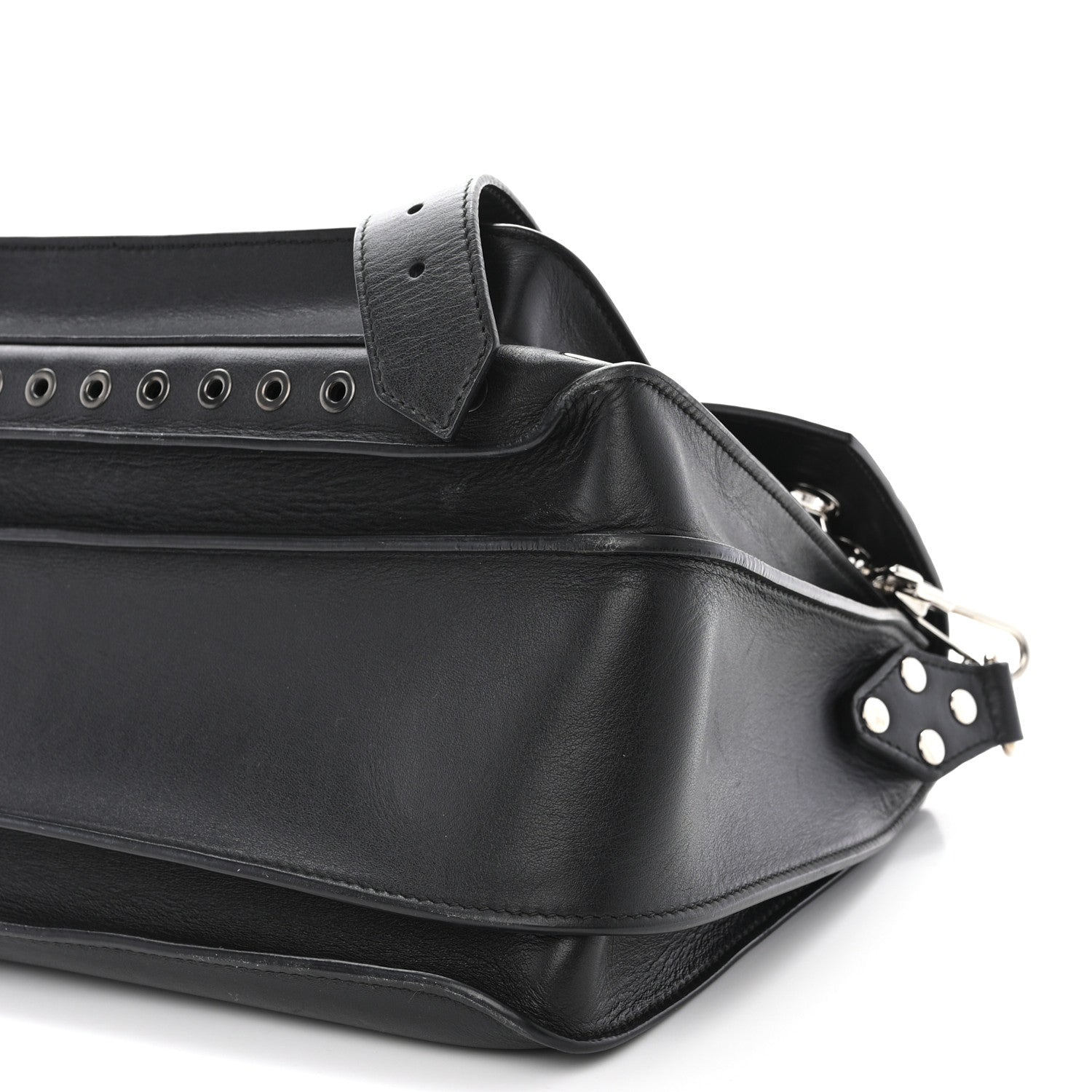 Proenza Schouler Lambskin Grommets Medium PS1 Satchel Black 9 of 11