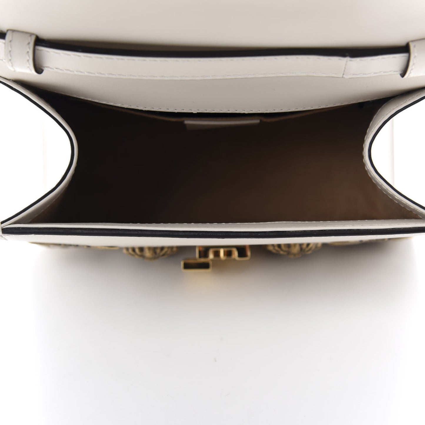 Calfskin Animal Studs Mini Sylvie Top Handle Bag White