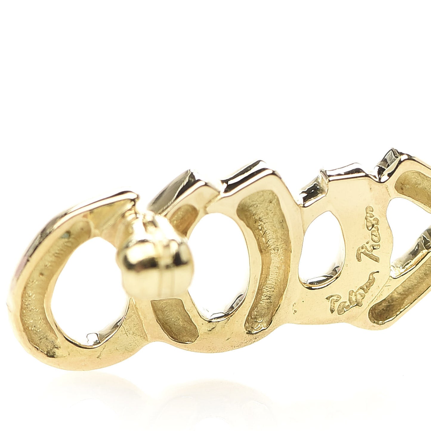 18K Yellow Gold Paloma's Graffiti Love and Kisses Brooch