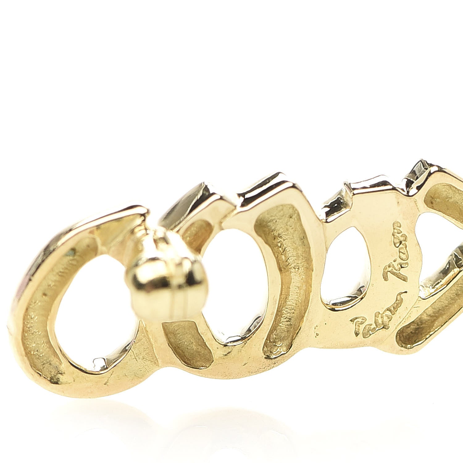 Tiffany 18K Yellow Gold Paloma's Graffiti Love and Kisses Brooch 4 of 4