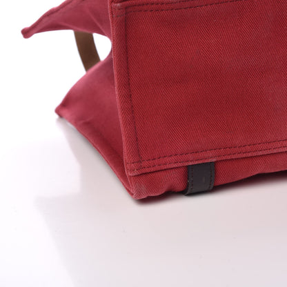 Hermes Natural Hunter Calfskin Toile Chevron Cabalicol Tote Ebene 16 of 17