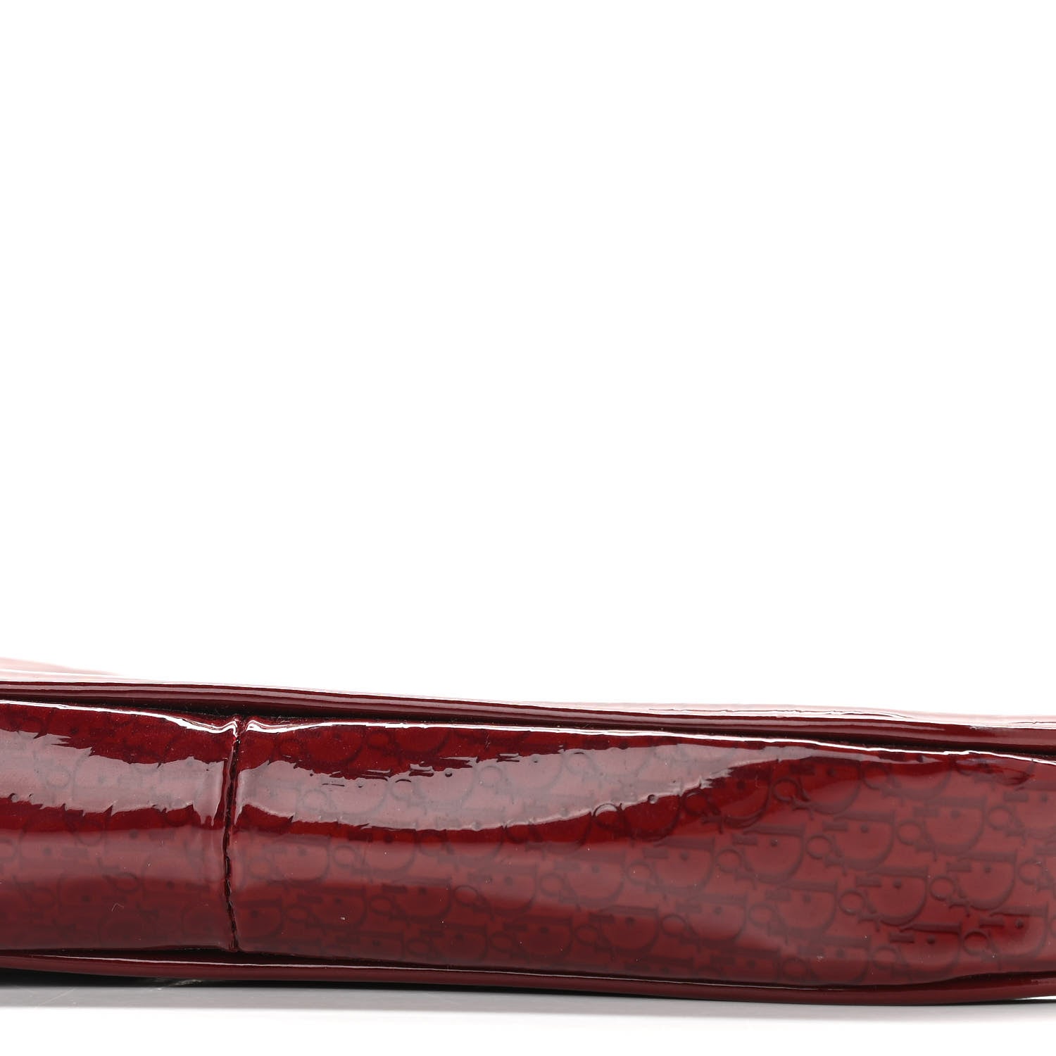 Christian Dior Patent Monogram Mini Saddle Pochette Red 9 of 12