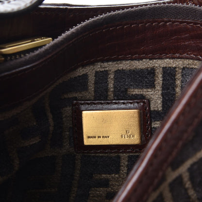 Fendi Velvet Zucca Vitello Forever Hobo Fango Grigio Bruciato 6 of 10