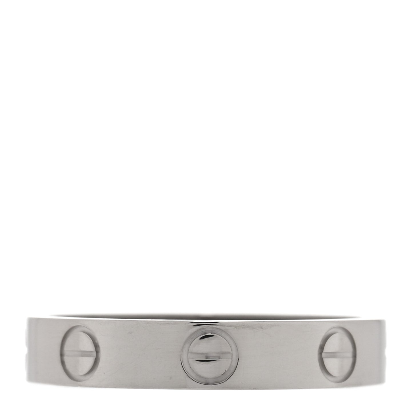 18K White Gold 3.5mm LOVE Wedding Band Ring 53 6.5