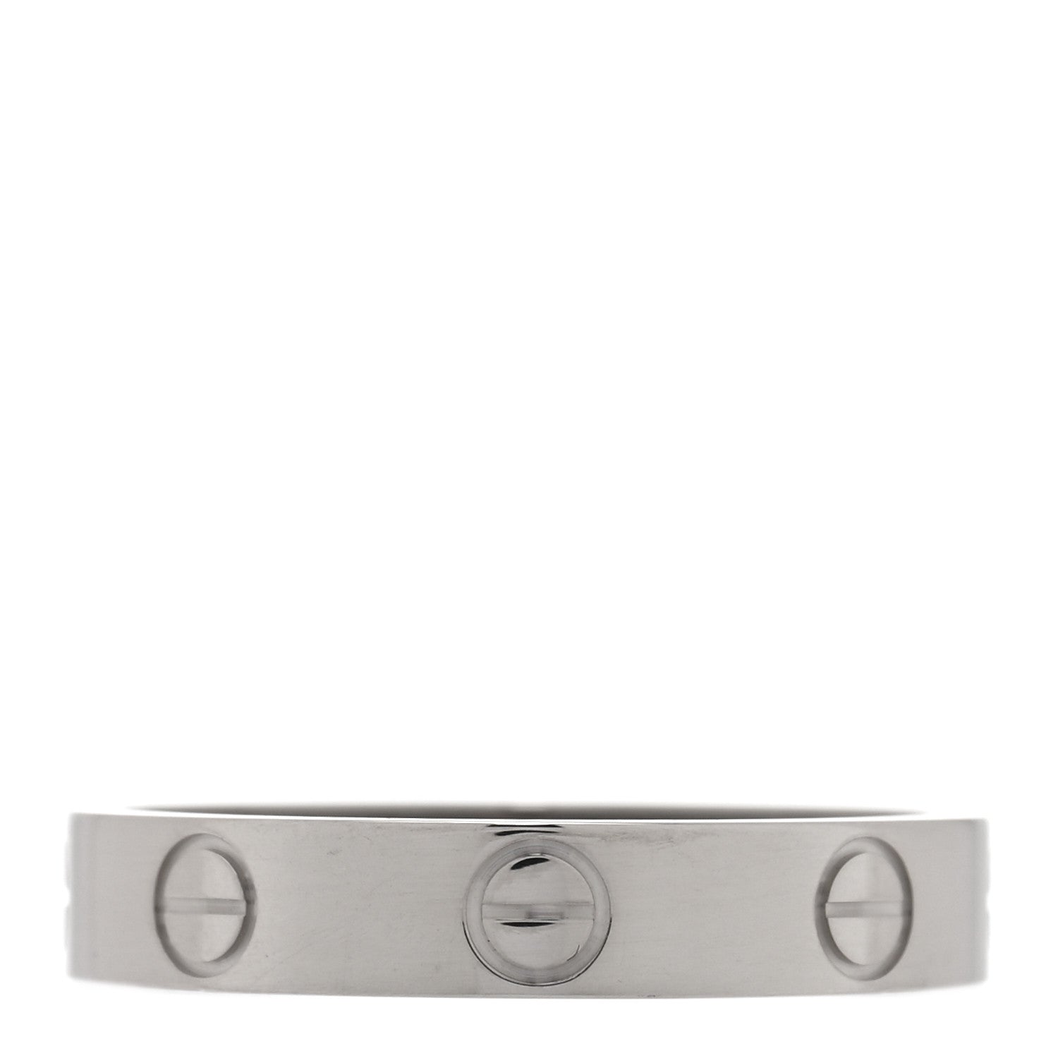 Cartier 18K White Gold 3.5mm LOVE Wedding Band Ring 53 6.5 1 of 5
