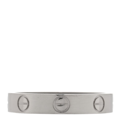 Cartier 18K White Gold 3.5mm LOVE Wedding Band Ring 53 6.5 1 of 5