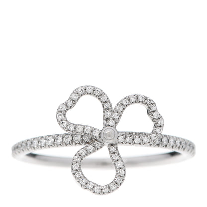 Tiffany Platinum Diamond Small Open Paper Flowers Ring 54 6.75 1 of 7