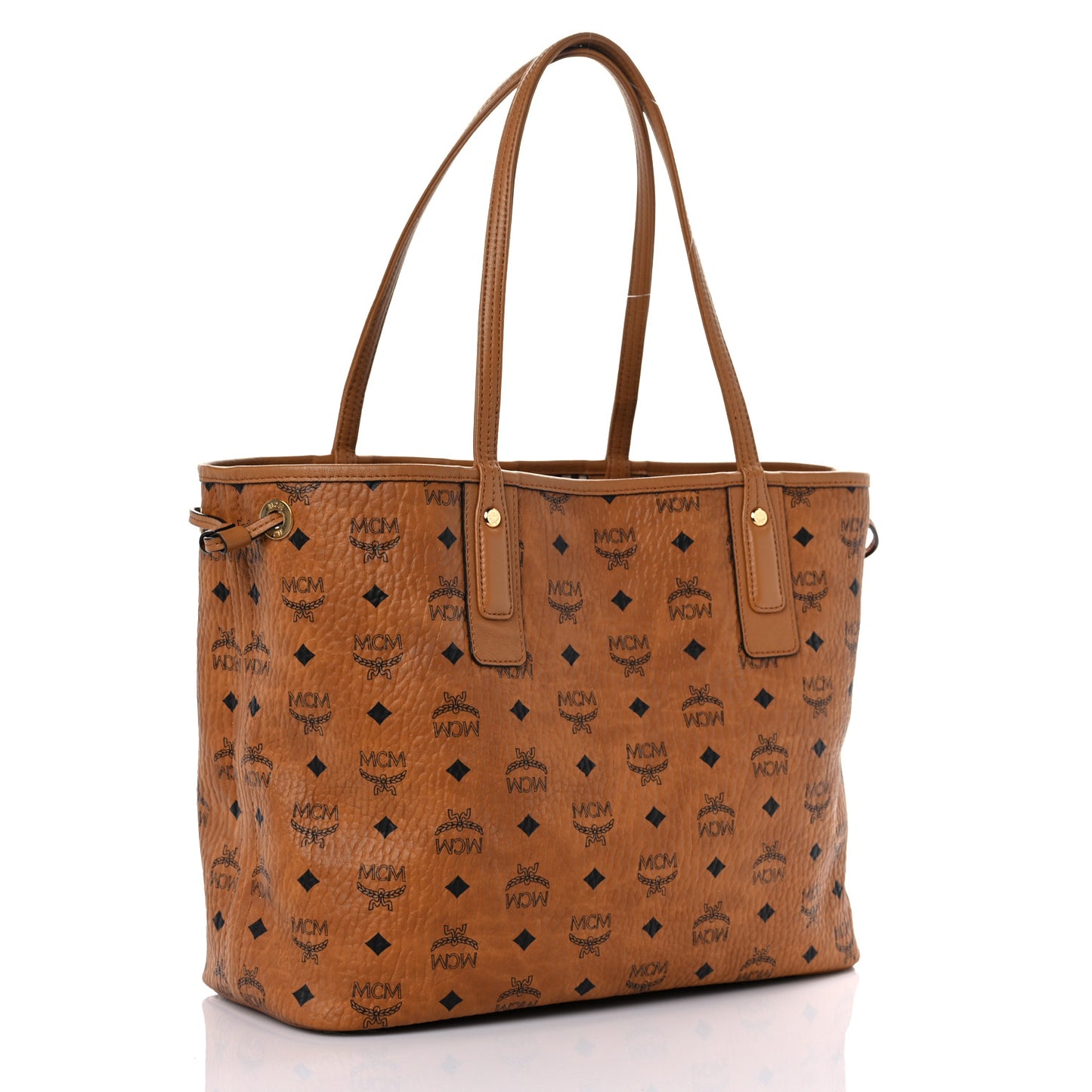 Visetos Medium Project Reversible Shopper Tote Cognac