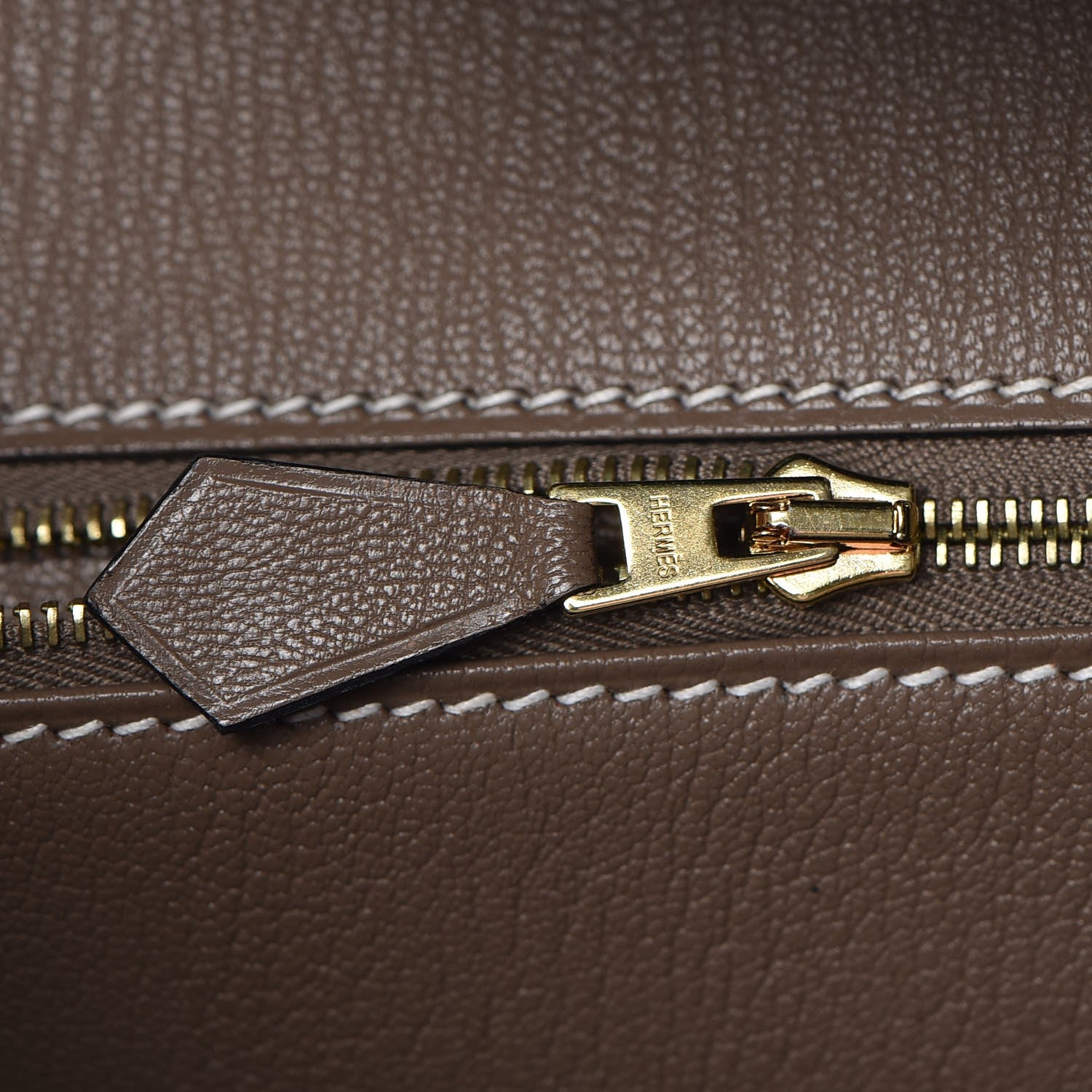 Hermes Togo Horseshoe Birkin 35 Chocolate Etoupe 31 of 35