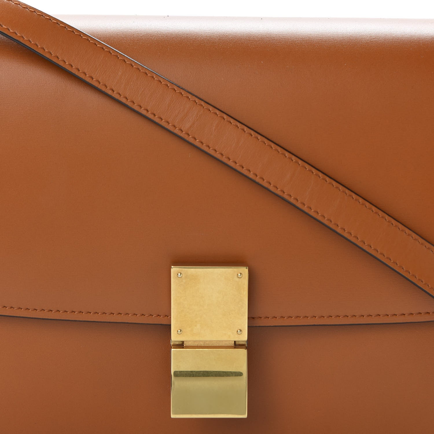 Celine Box Calfskin Medium Classic Box Flap Bag Chestnut 9 of 9