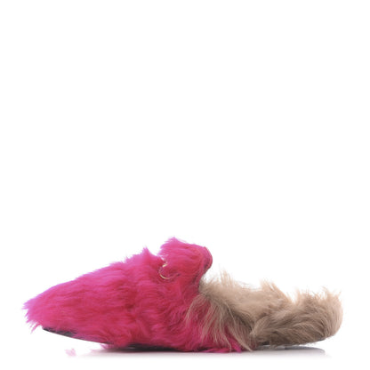 Gucci Merino Wool Womens Princetown Slippers 37.5 Raspberry Lipstick Natural 1 of 10