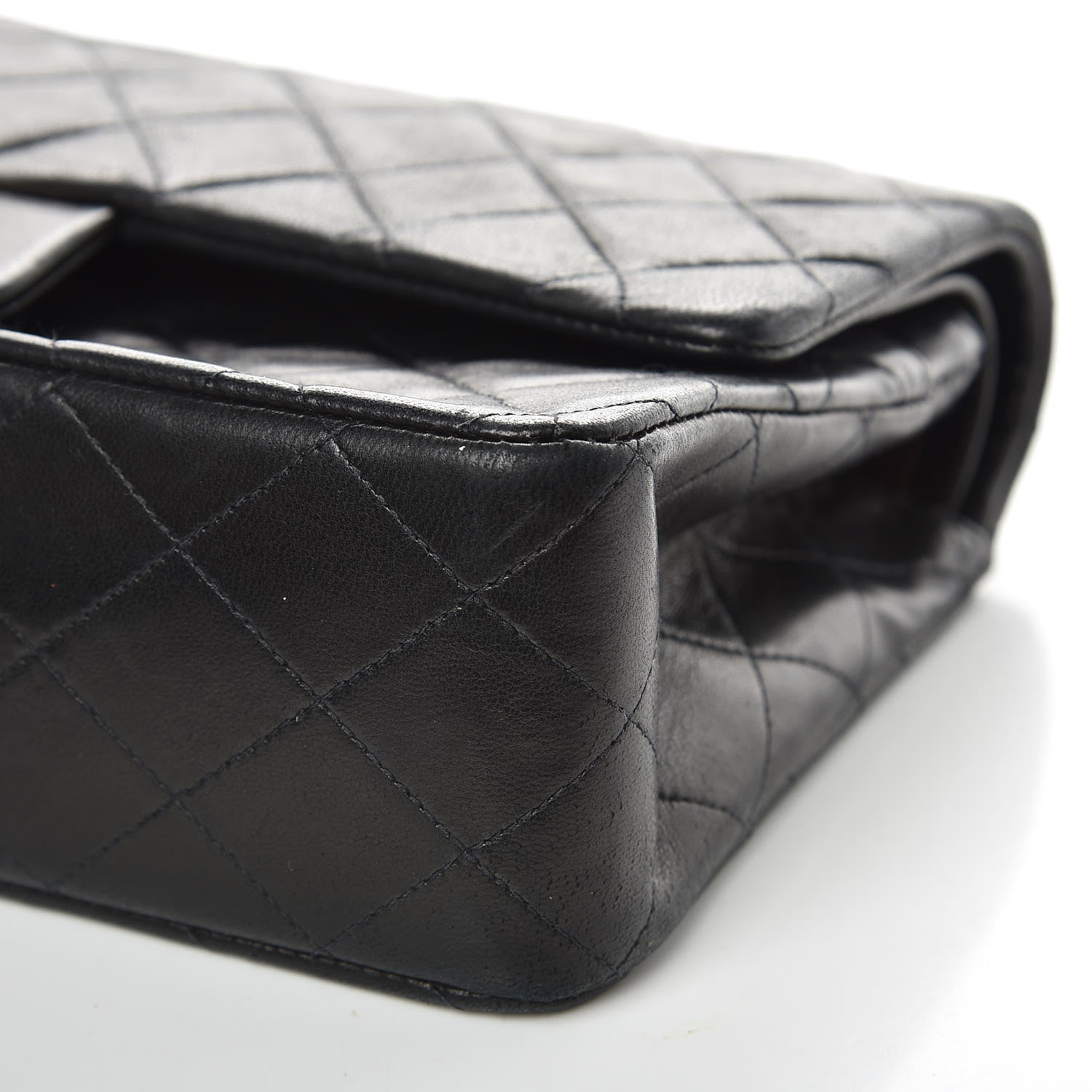 Chanel Lambskin Quilted Medium Double Flap Black 9 of 14