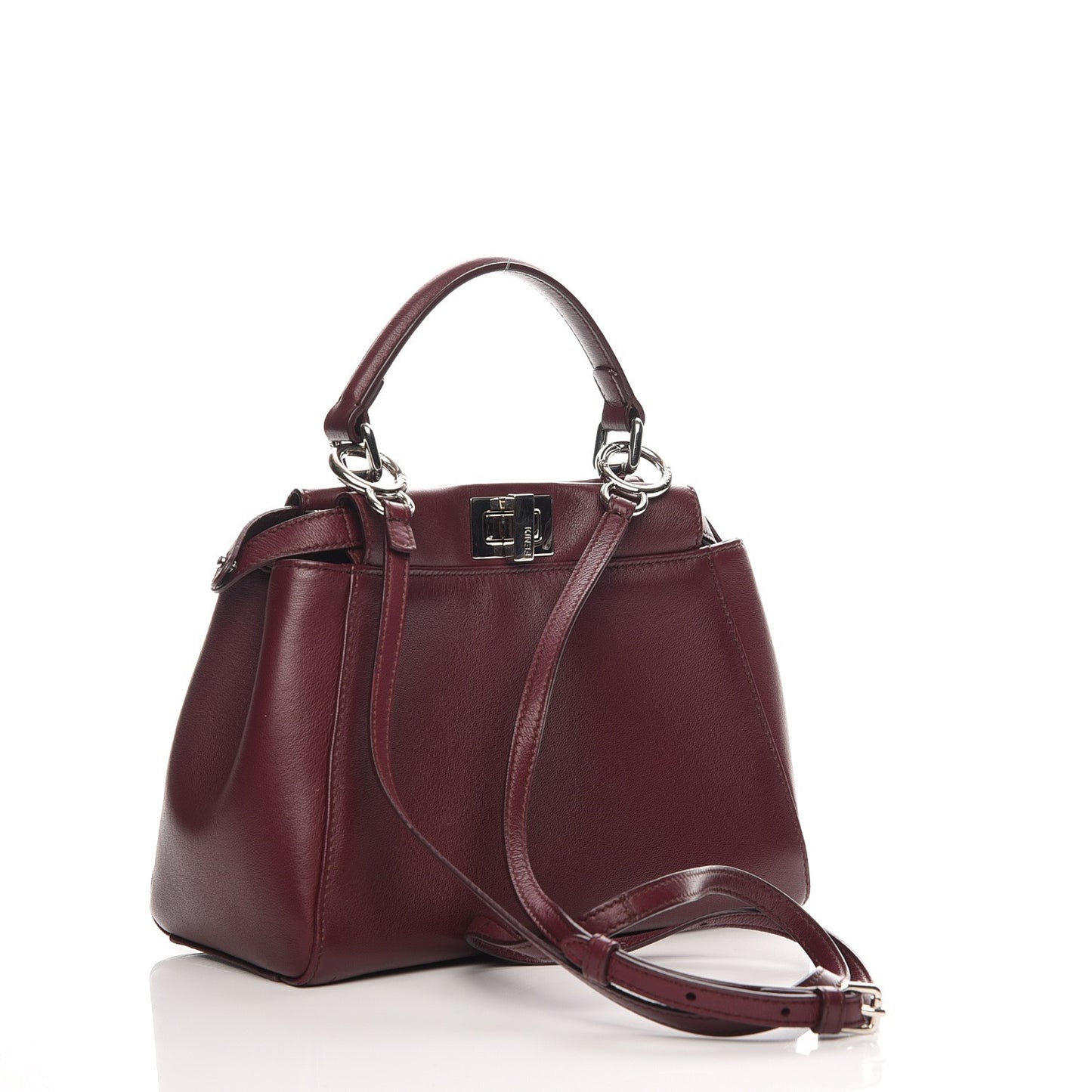 Nappa Mini Peekaboo Iconic Satchel Bordeaux