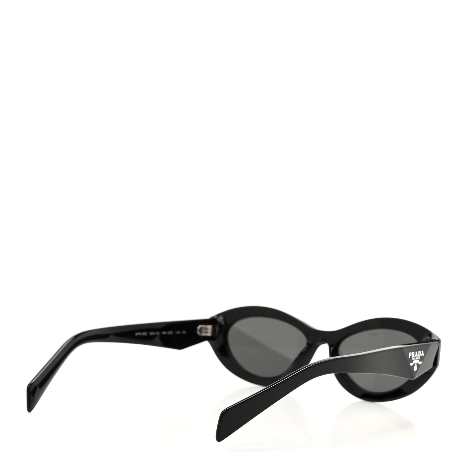 Prada Acetate Oval Sunglasses SPR 26Z Black 4 of 8