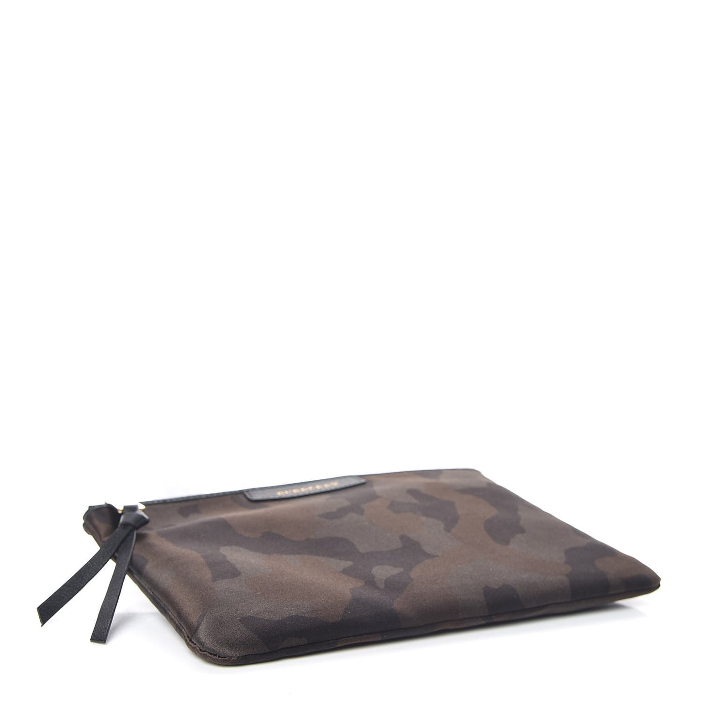 Satin Camouflage Zip Pouch Multicolor