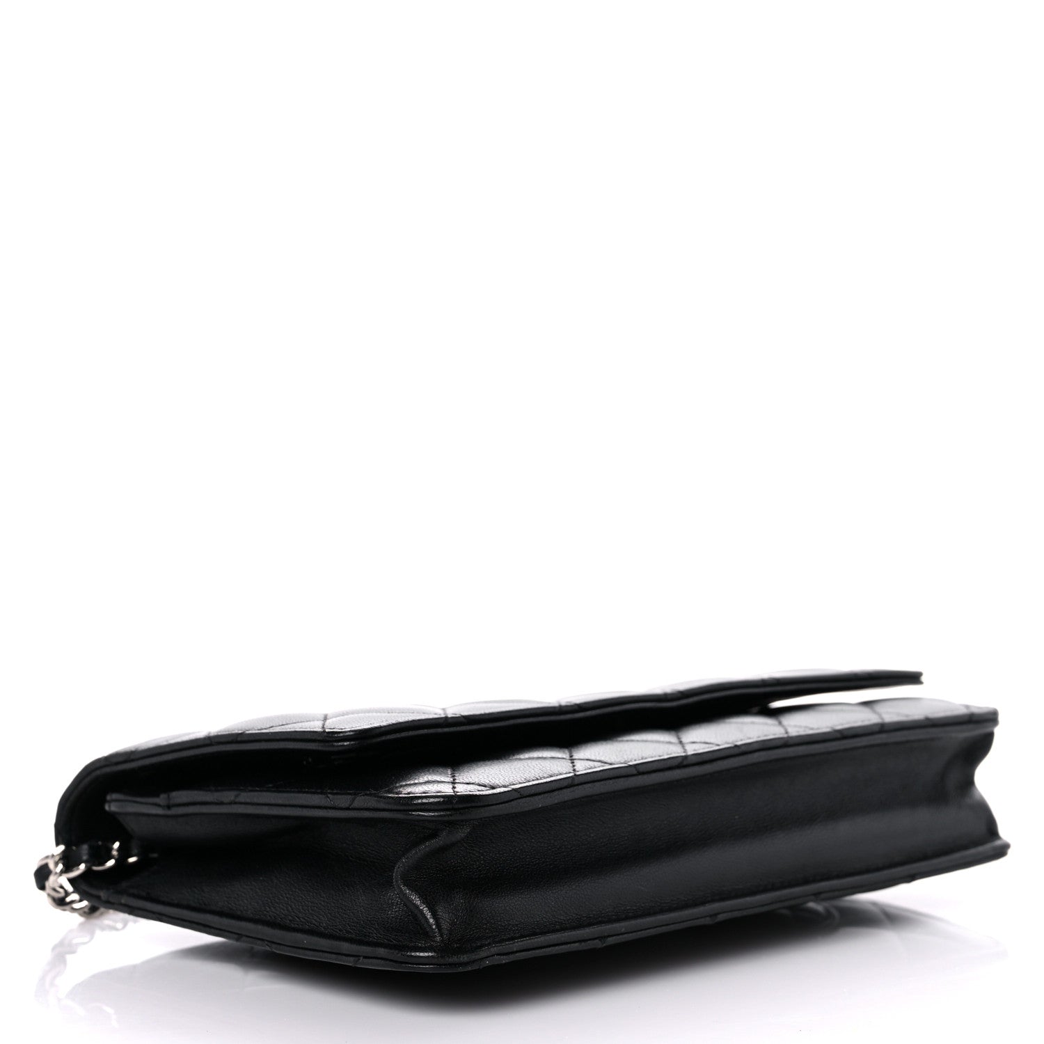 Chanel Lambskin Quilted Wallet On Chain WOC Black 4 of 16