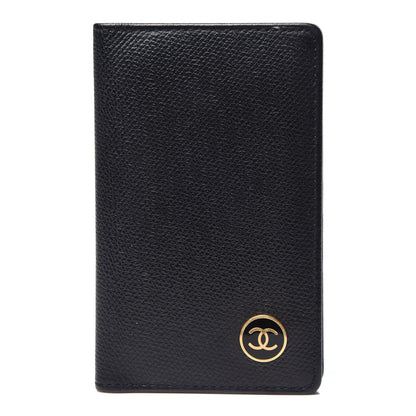 Chanel Grained Calfskin CC Button Card Holder Black 1 of 11