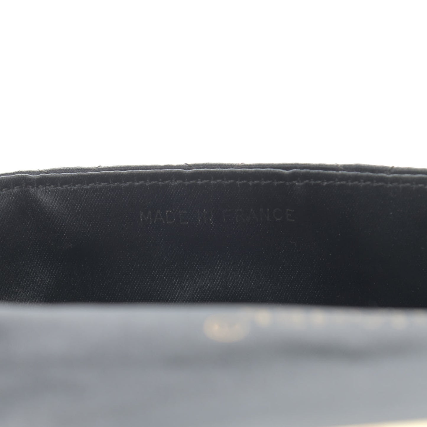 Satin Quilted Flap Black