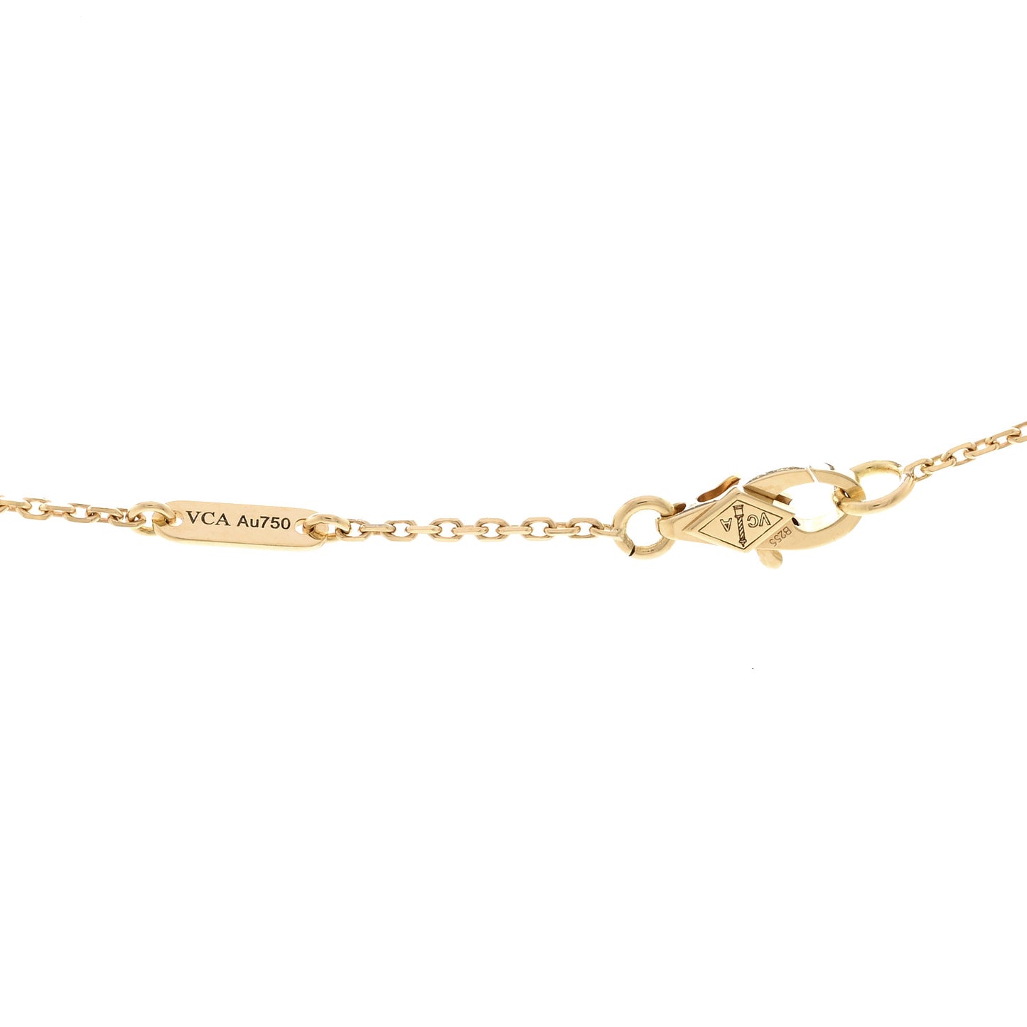 18K Yellow Gold Mother of Pearl Sweet Alhambra Pendant Necklace