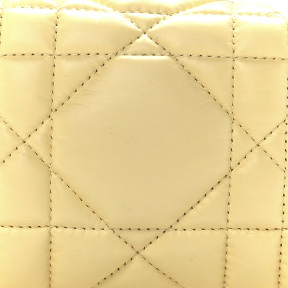 Christian Dior Calfskin Macrocannage Small Diortravel Nomad Pouch Pale Yellow 8 of 11