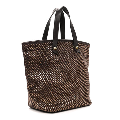 Hermes Chevron Herringbone Canvas Chennai PM Tote 2 of 4