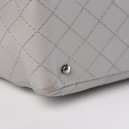 Chanel Calfskin Stitched Medium Shopping Tote Grey 12 of 16