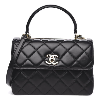 Chanel Lambskin Quilted Small Trendy CC Dual Handle Flap Bag Black 1 of 12