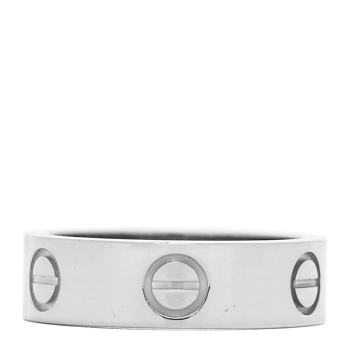 18K White Gold 5.5mm LOVE Ring 51 5.75