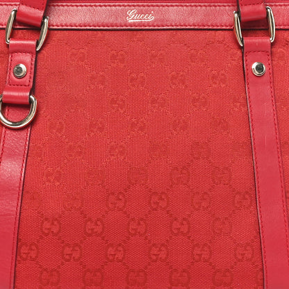 Gucci Monogram Abbey Medium Tote  Red 8 of 10