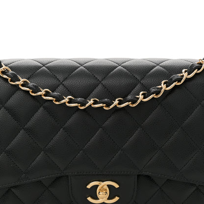 Chanel Caviar Quilted Jumbo Double Flap Black 8 of 11