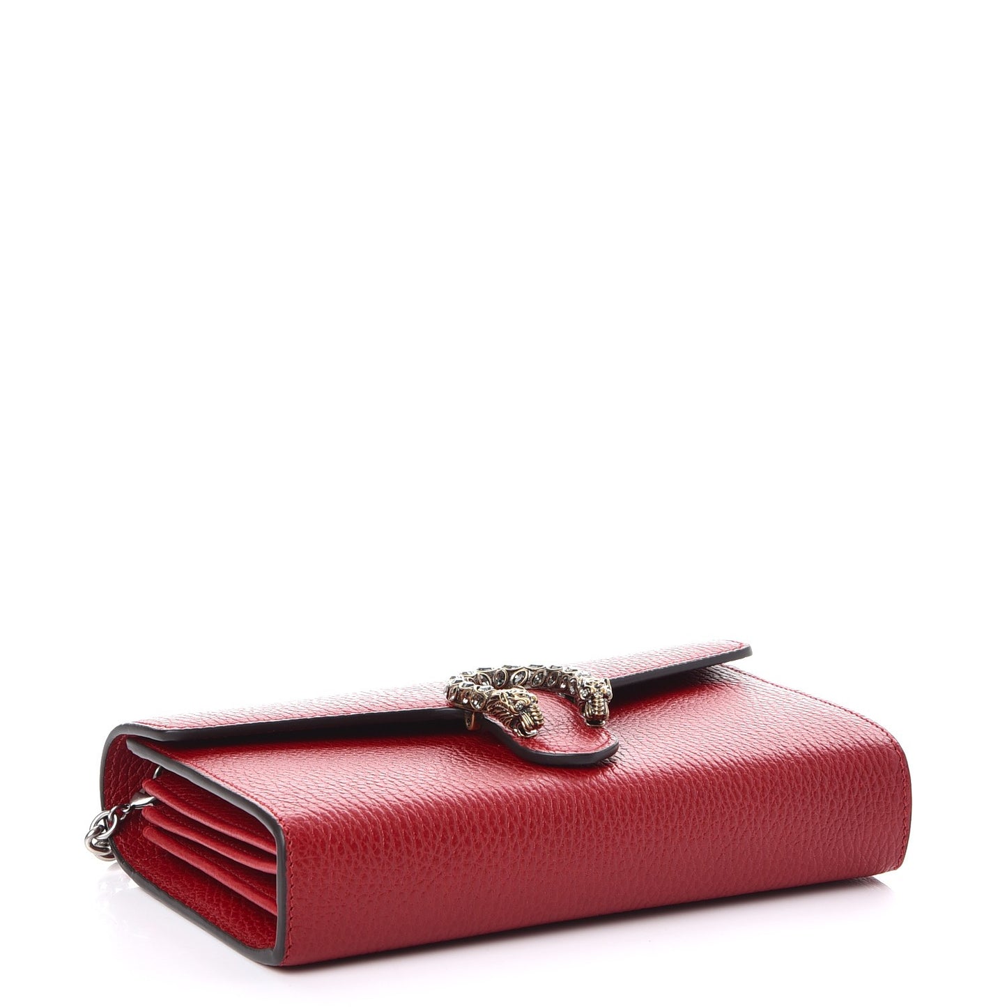 Calfskin Mini Dionysus Chain Wallet Hibiscus Red