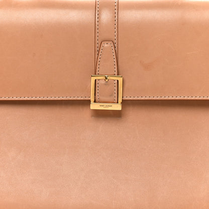 Saint Laurent Shiny Calfskin Le Fermoir Top Handle Bag Vintage Brown 7 of 10