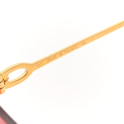 Cartier Metal Square Sunglasses CT00500 Gold Red 6 of 8