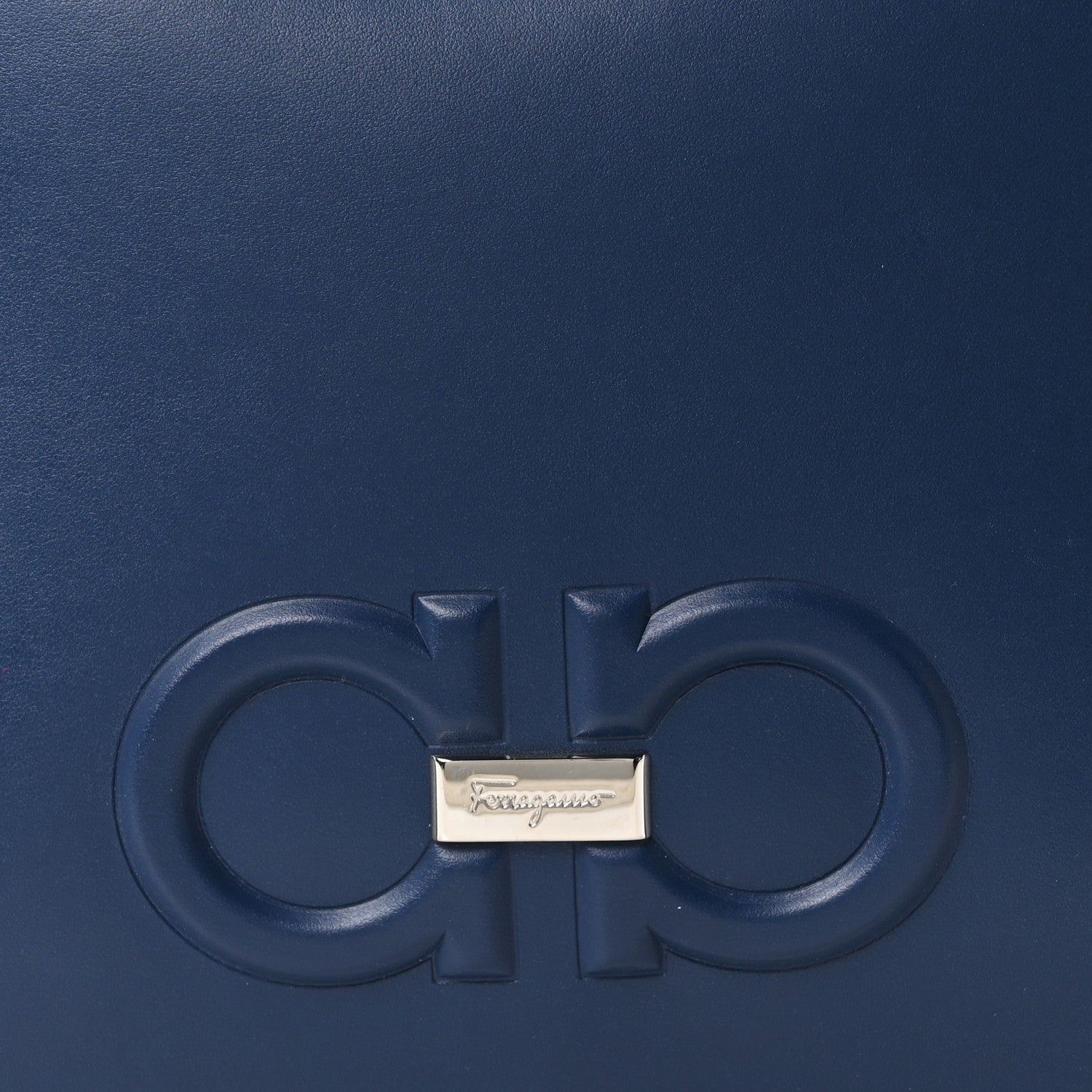 Salvatore Ferragamo Calfskin Gancio Wristlet Clutch Blue 7 of 9