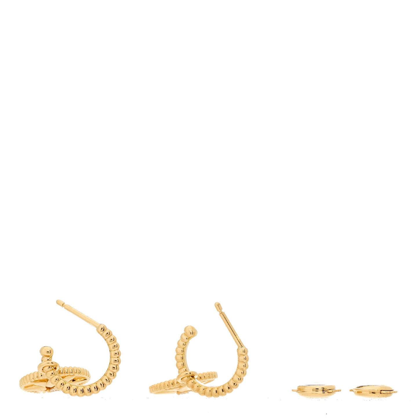18K Yellow Gold Diamond Mother of Pearl Rose Des Vents Drop Earrings