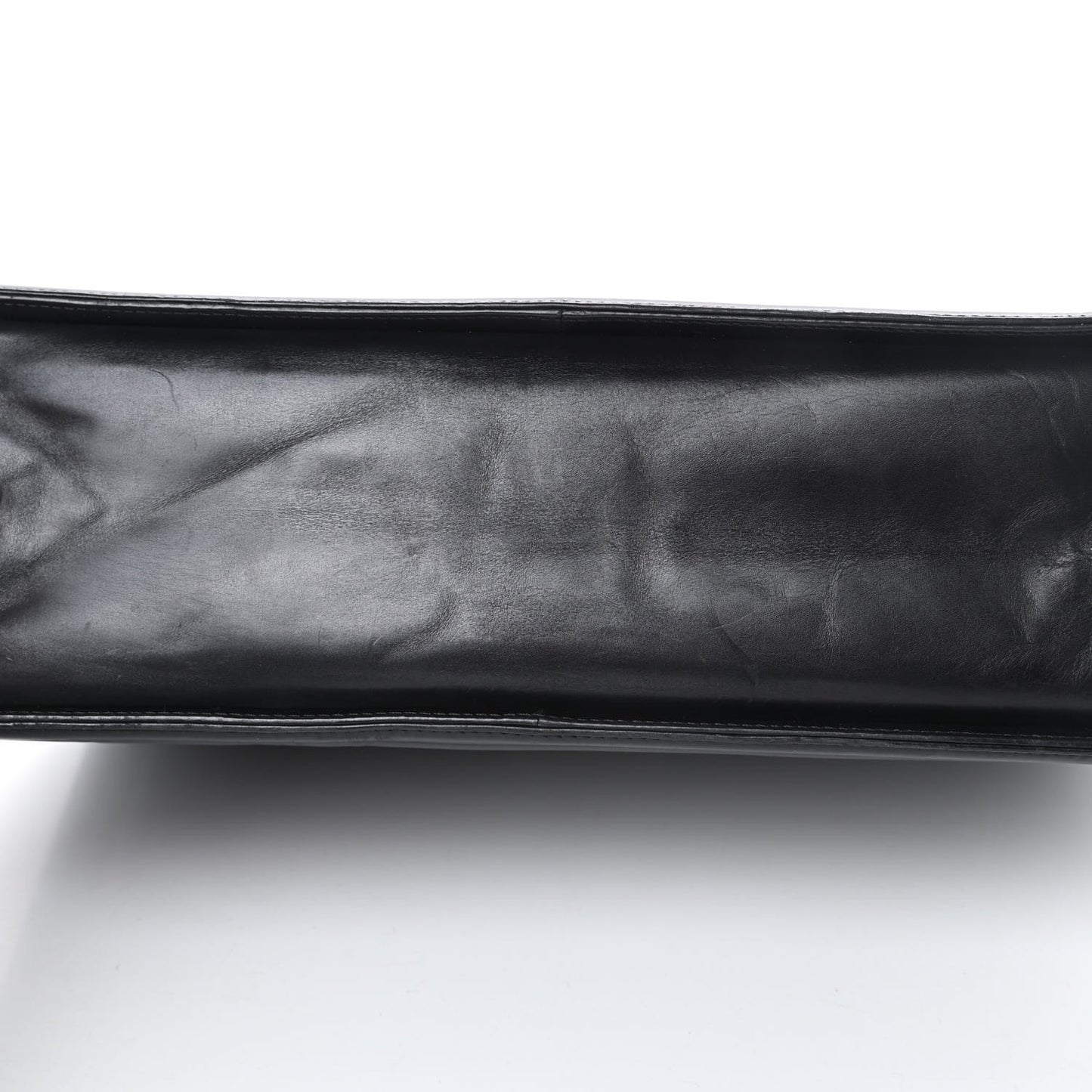 Glazed Calfskin Boy Tote Black