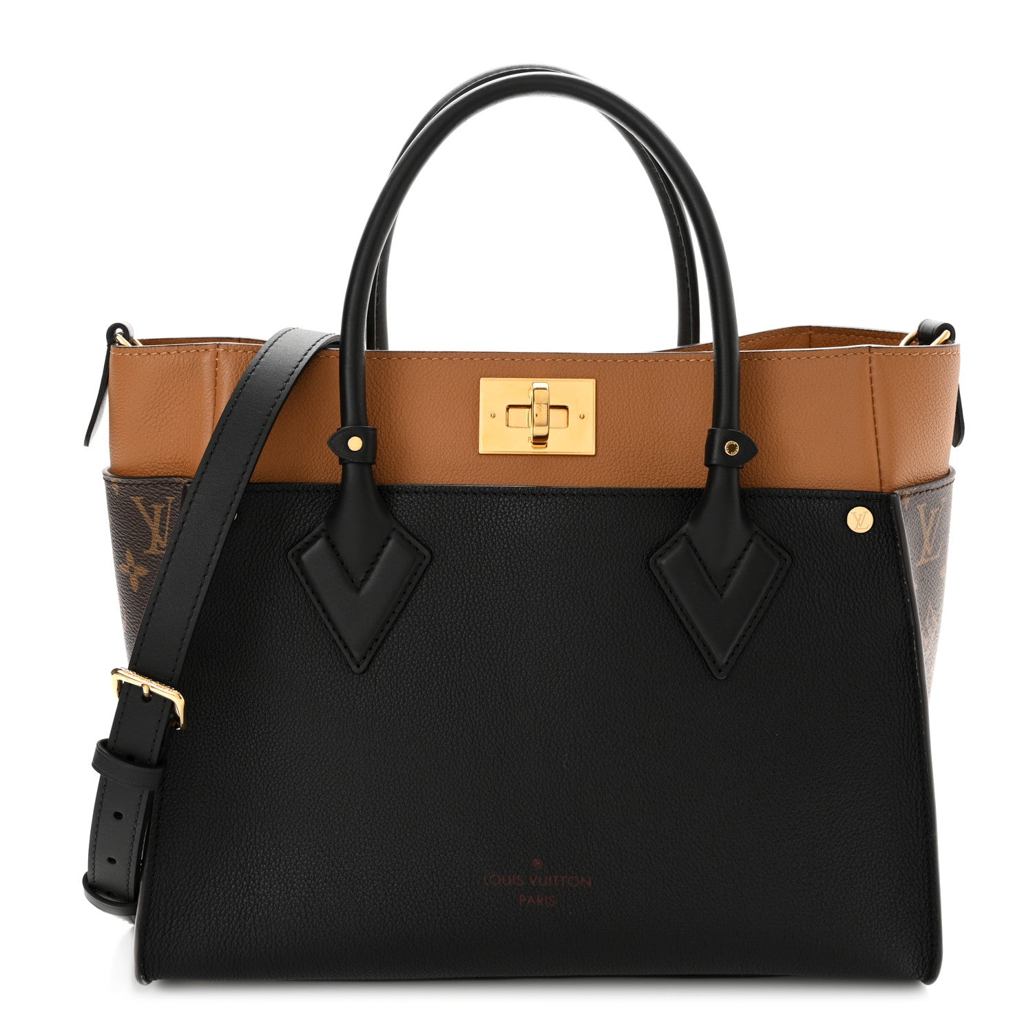 Louis Vuitton Calfskin Monogram On My Side Black 1 of 10