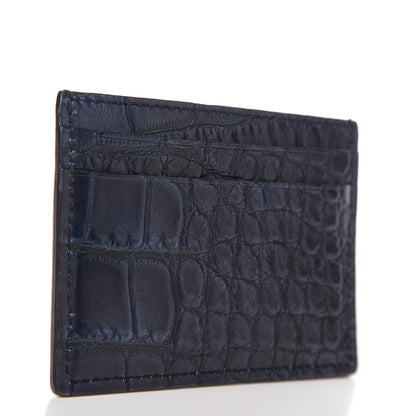 Gucci Crocodile Card Holder Blue 2 of 5