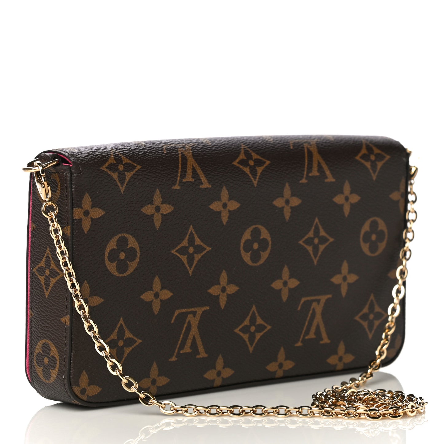 Monogram 2021 Christmas Animation Hollywood Pochette Felicie Chain Wallet Fuchsia