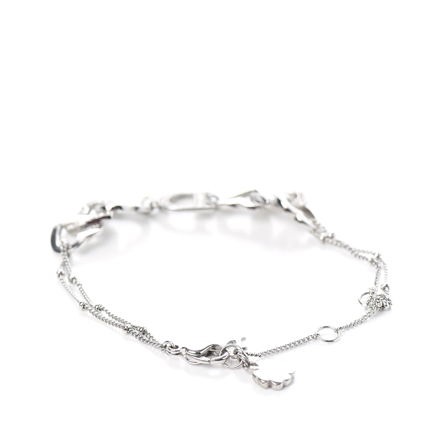 Crystal Heart Bracelet Silver