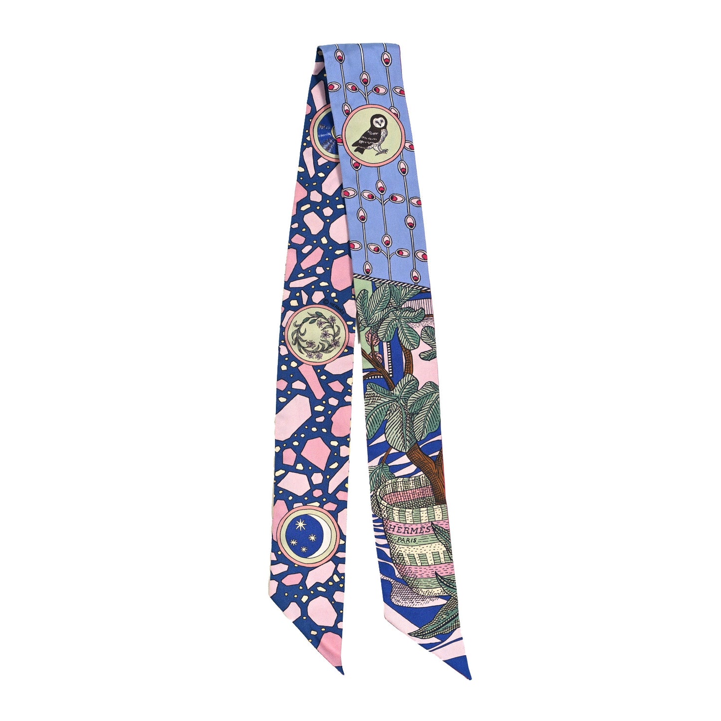 Silk La Danse Des Amazones Twilly Bleu Roy Vert Jaune