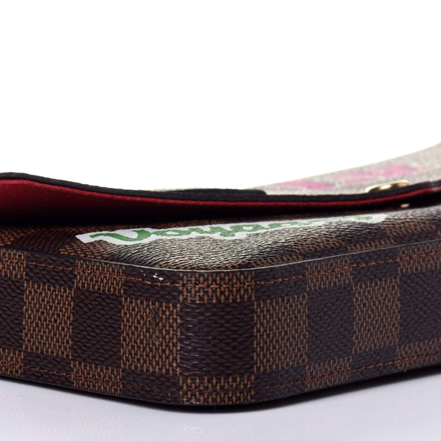 Louis Vuitton Damier Ebene LV Stories Pochette Felicie Chain Wallet 7 of 11