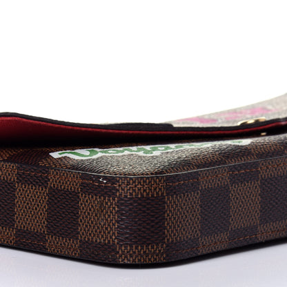 Louis Vuitton Damier Ebene LV Stories Pochette Felicie Chain Wallet 7 of 11