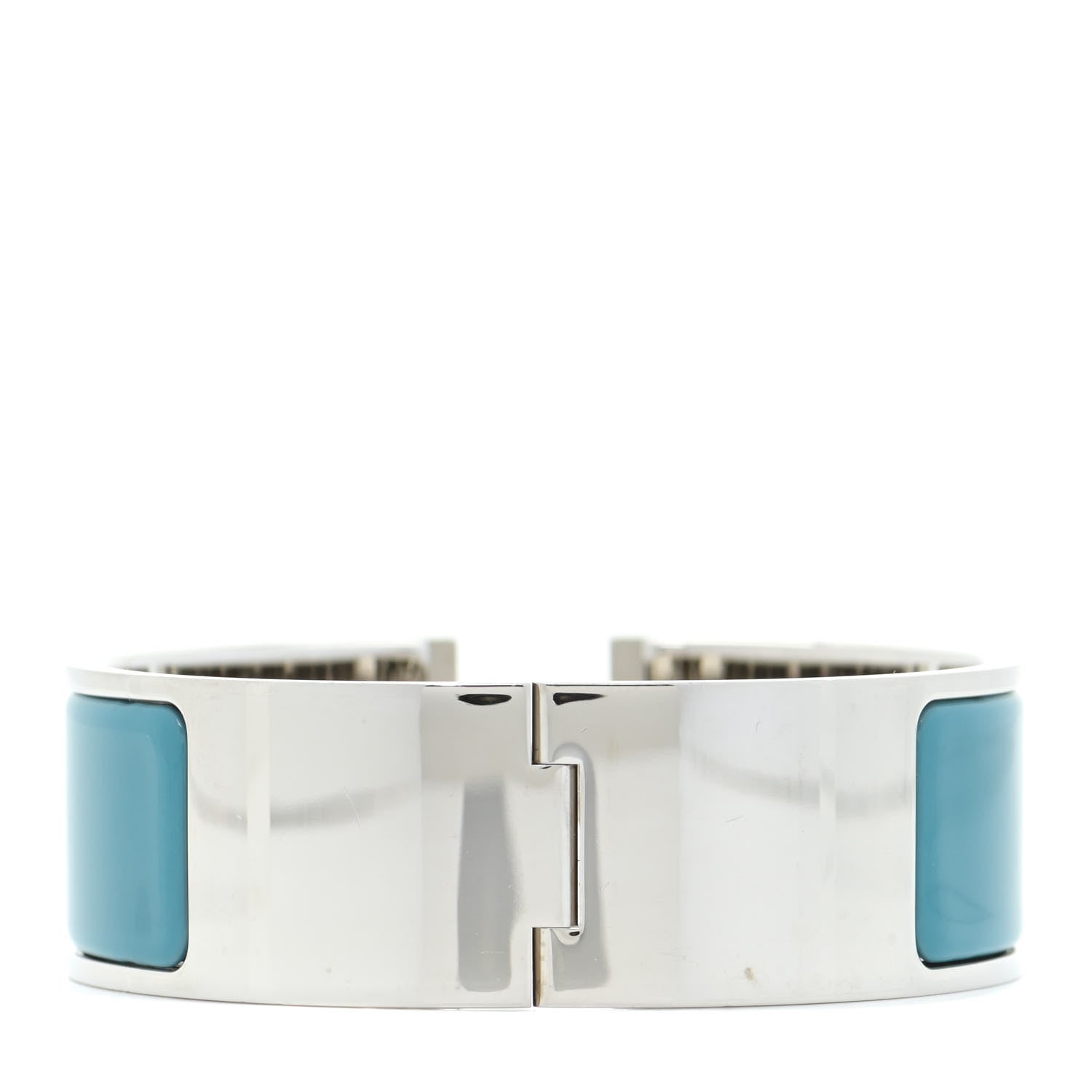 Hermes Enamel Wide Clic Clac H Bracelet PM Bleu Izmir 3 of 6