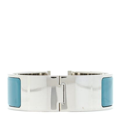 Hermes Enamel Wide Clic Clac H Bracelet PM Bleu Izmir 3 of 6