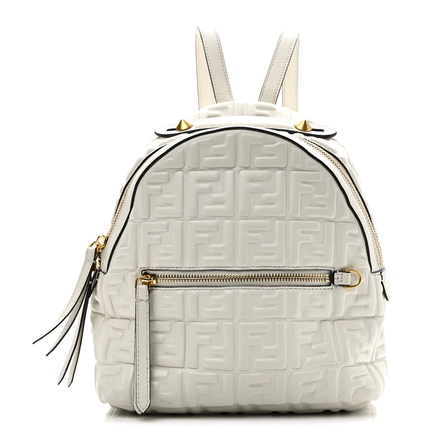 Nappa FF 1974 Embossed Mini Backpack White